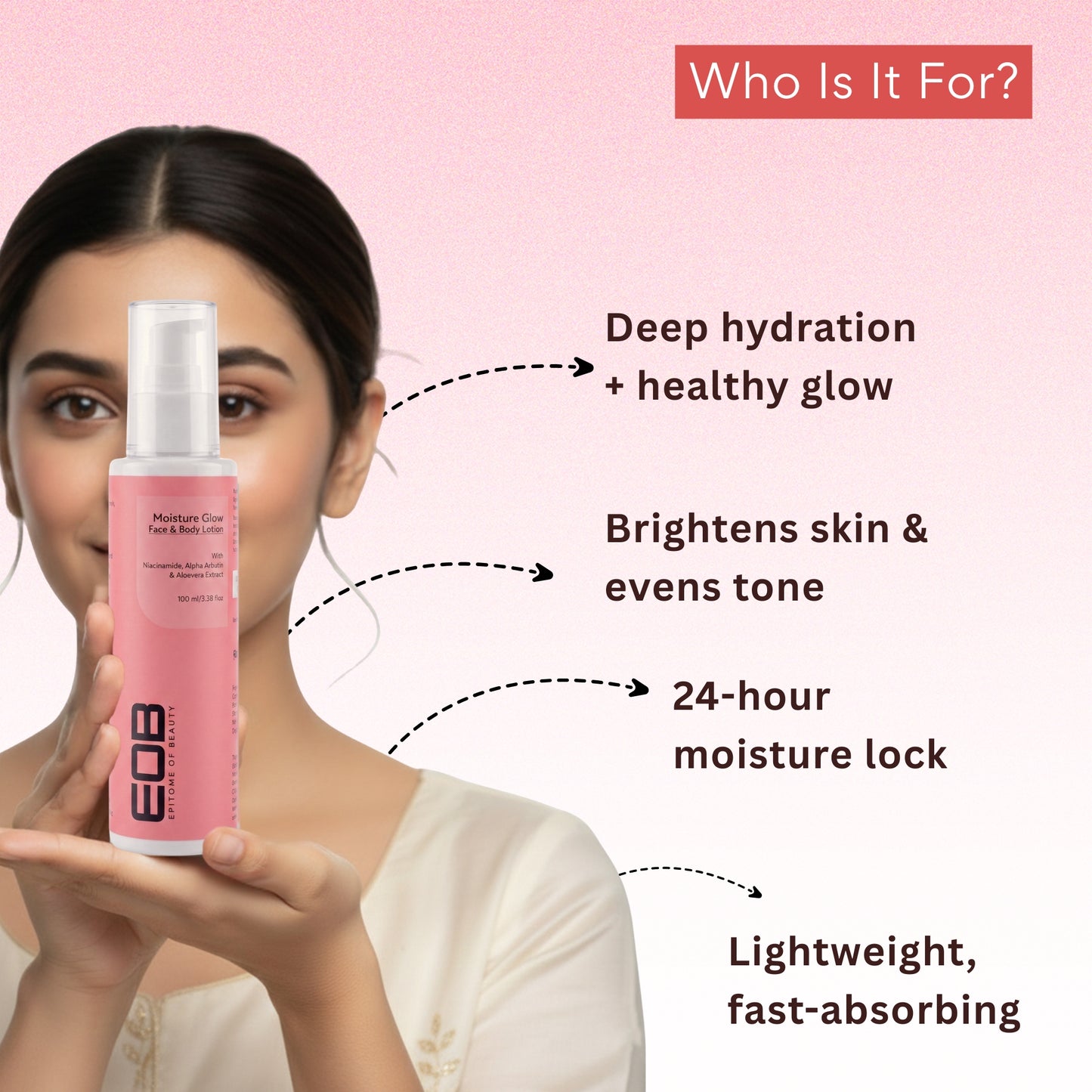EOB Moisture Glow Lotion for Face & Body 100 ml