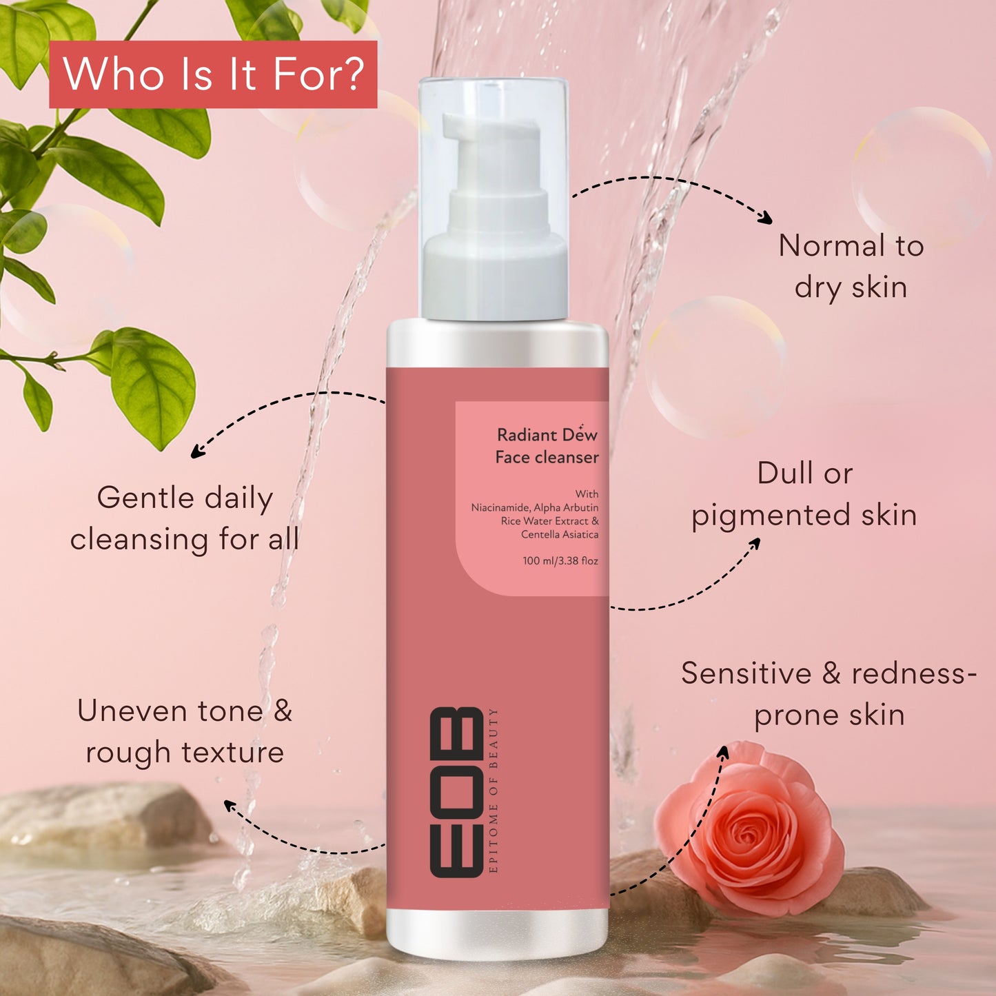 EOB Radiant Dew Face Cleanser 100ml