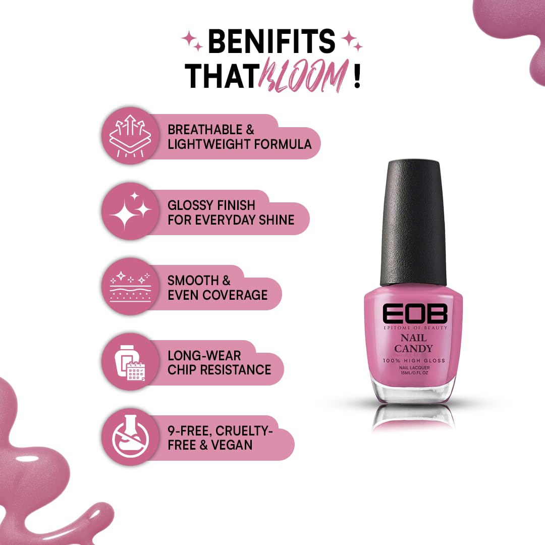EOB Nail Candy Rose Blush – Rosy Pink Nail Polish
