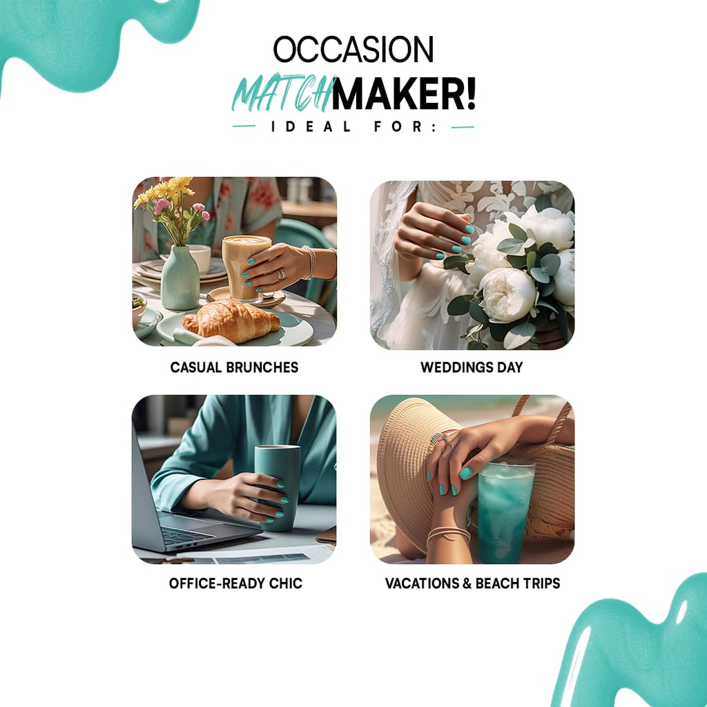 EOB Nail Candy Ocean Haze – Seafoam Blue Matte Nail Polish