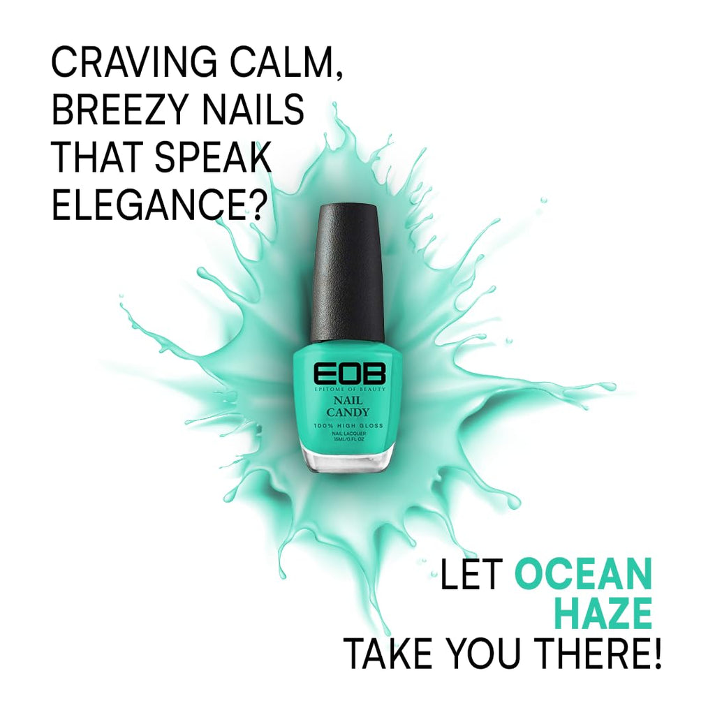 EOB Nail Candy Ocean Haze – Seafoam Blue Matte Nail Polish