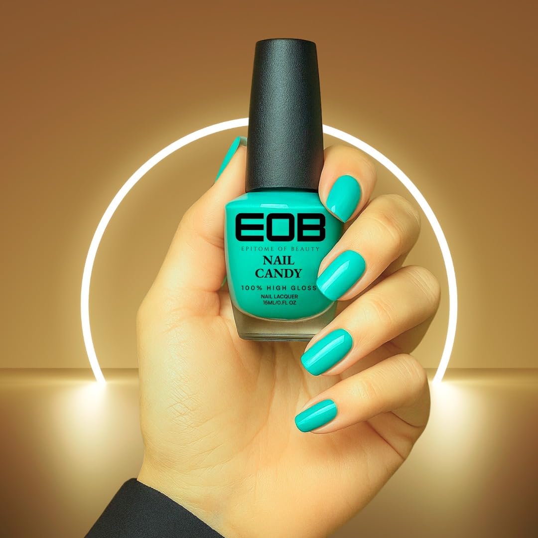 EOB Nail Candy Ocean Haze – Seafoam Blue Matte Nail Polish