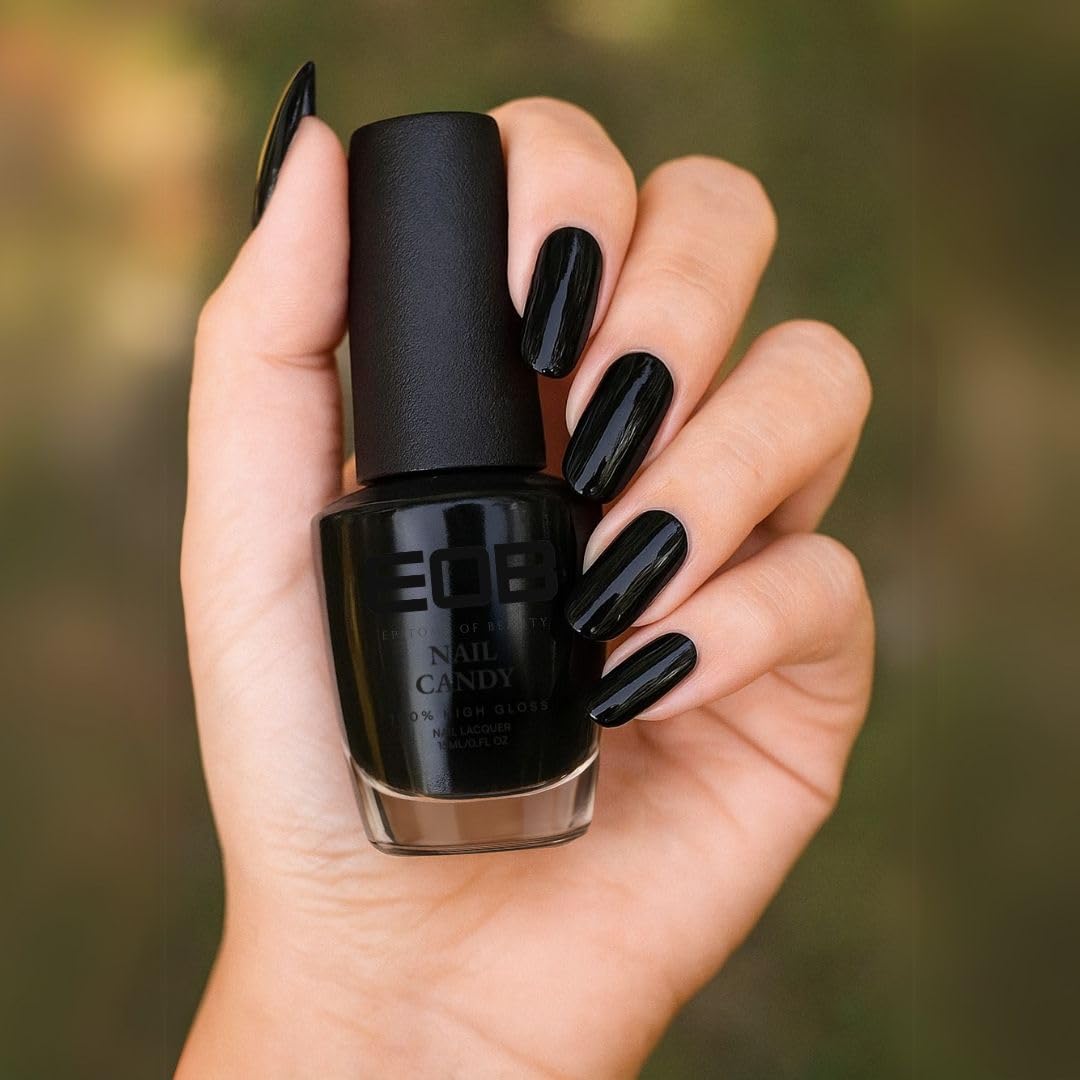 EOB Nail Candy Onyx – Glossy Black Nail Lacquer
