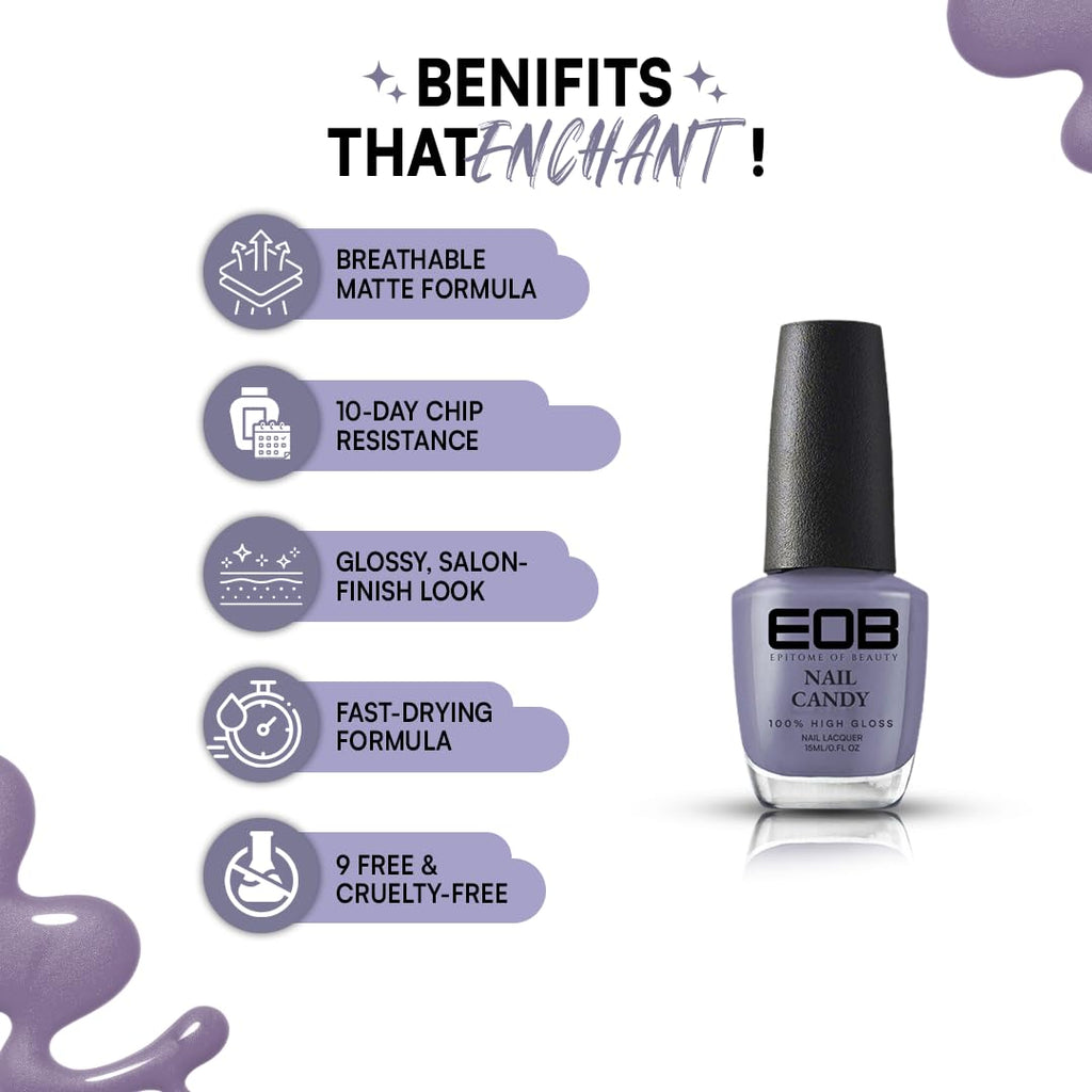 EOB Nail Candy Lavender Luxe – Pastel Purple Nail Polish