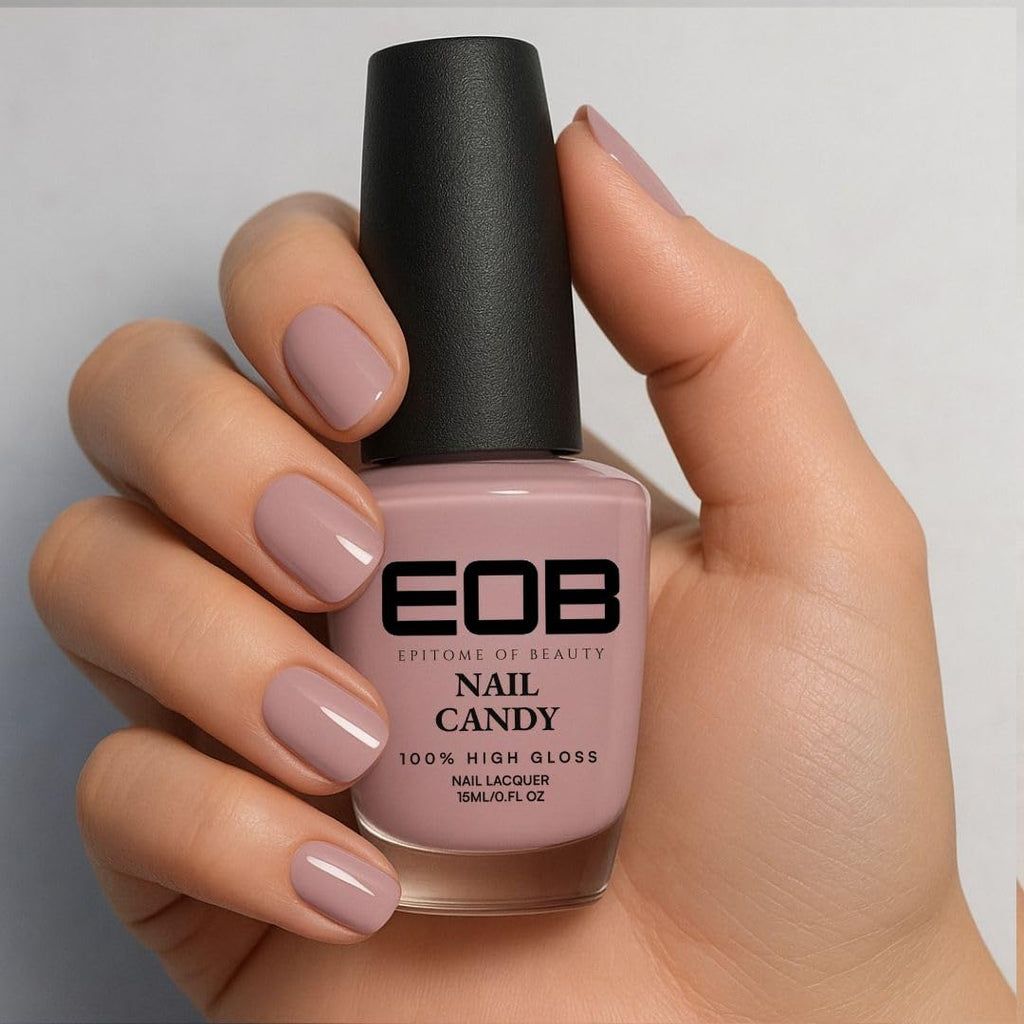 EOB Nail Candy Lush Latte – Creamy Nude Beige Polish