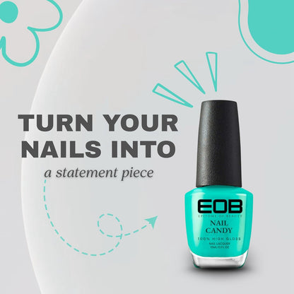 EOB Nail Candy Ocean Haze – Seafoam Blue Matte Nail Polish