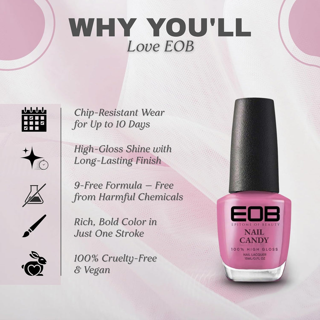 EOB Nail Candy Rose Blush – Rosy Pink Nail Polish
