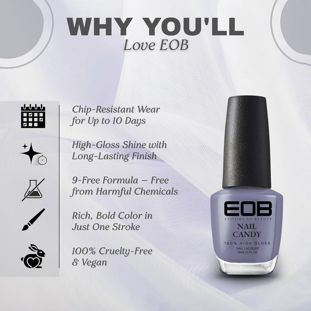 EOB Nail Candy Lavender Luxe – Pastel Purple Nail Polish