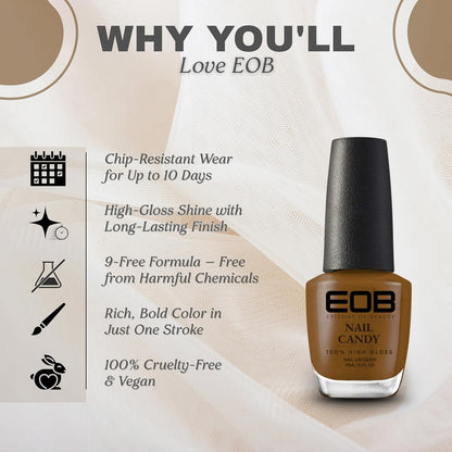 EOB Nail Candy Nutty Blush – Warm Rosy Brown Polish