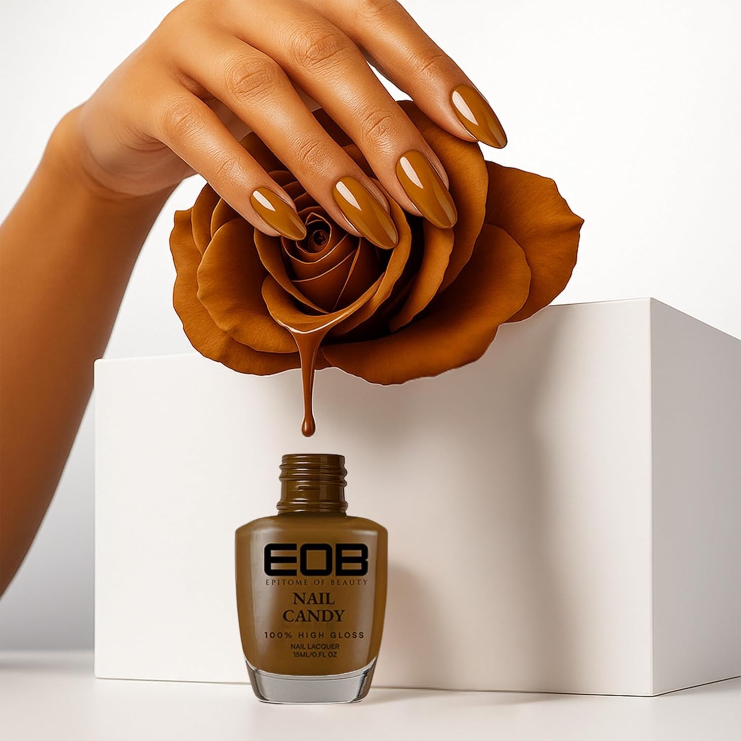 EOB Nail Candy Nutty Blush – Warm Rosy Brown Polish