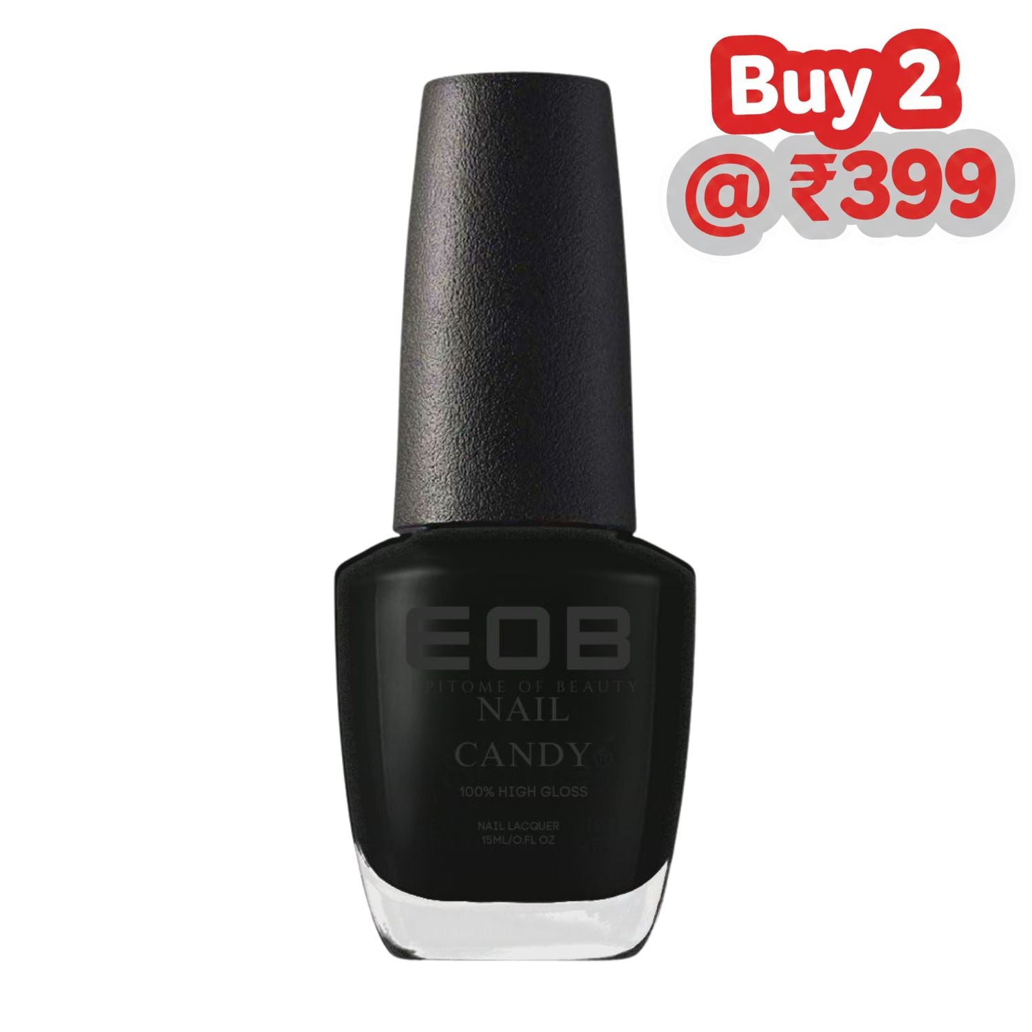 EOB Nail Candy Onyx – Glossy Black Nail Lacquer