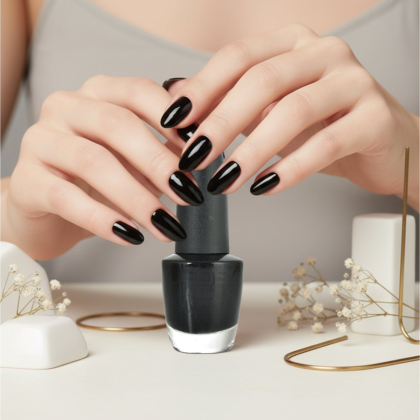 EOB Nail Candy Onyx – Glossy Black Nail Lacquer